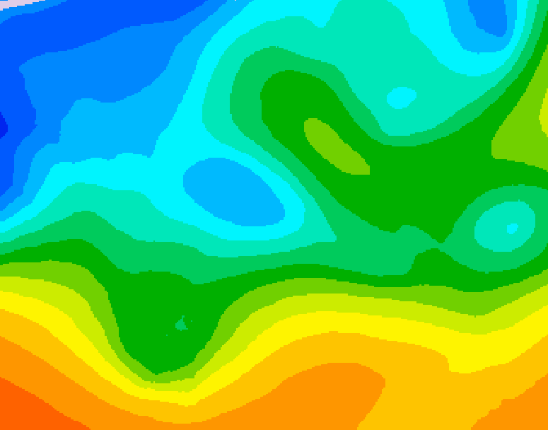 GDPS 500 millibar geopotential height 234 hour forecast chart for Canada based on 2025/10/20 0000Z data