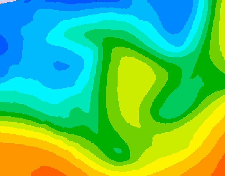 GDPS 500 millibar geopotential height 192 hour forecast chart for Canada based on 2025/10/20 1200Z data
