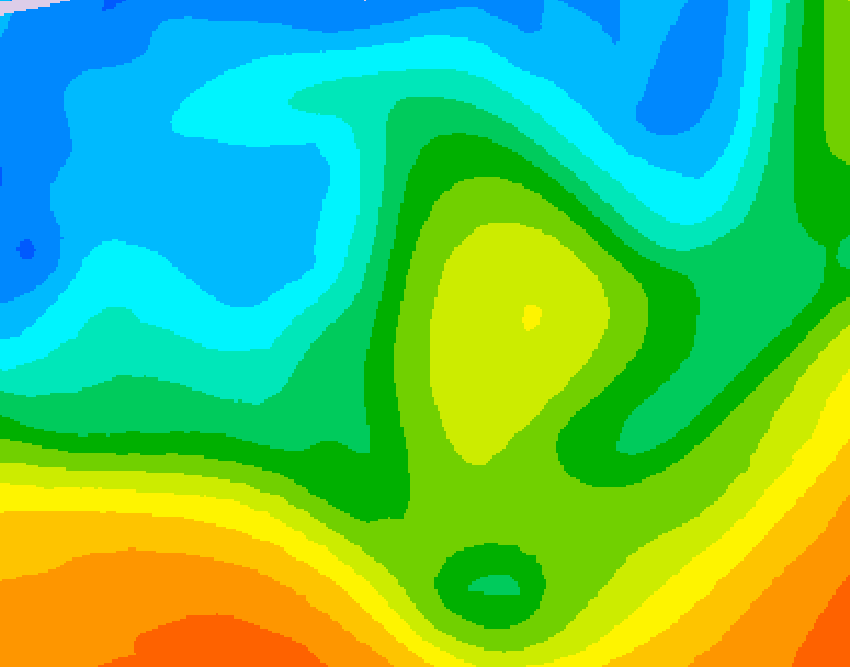 GDPS 500 millibar geopotential height 204 hour forecast chart for Canada based on 2025/10/20 1200Z data
