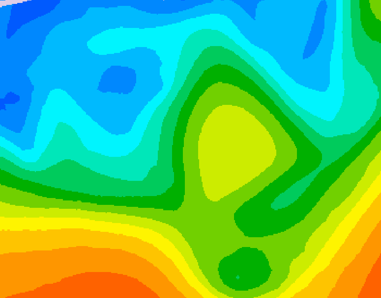 GDPS 500 millibar geopotential height 216 hour forecast chart for Canada based on 2025/10/20 1200Z data