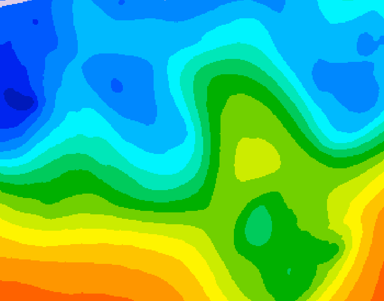 GDPS 500 millibar geopotential height 240 hour forecast chart for Canada based on 2025/10/20 1200Z data