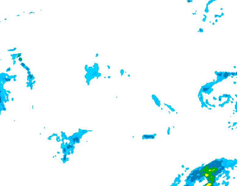 GDPS precipitation 228 hour forecast chart for Canada based on 2025/10/20 0000Z data