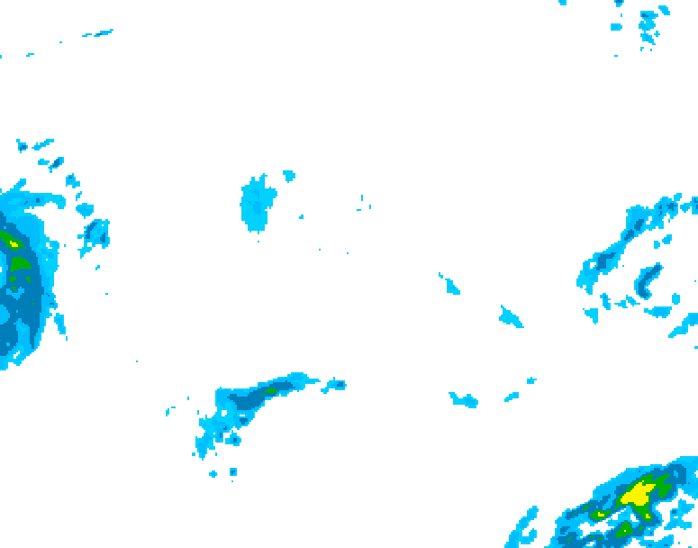 GDPS precipitation 234 hour forecast chart for Canada based on 2025/10/20 0000Z data
