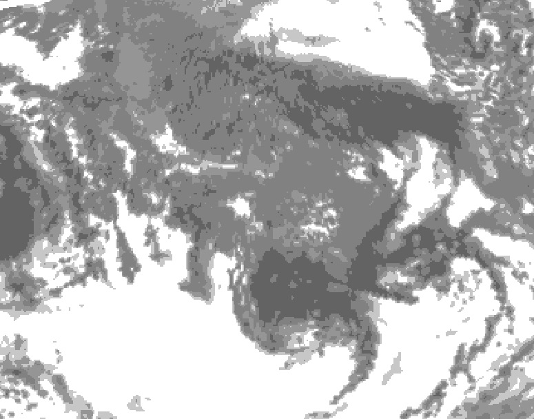 GDPS total cloud 042 hour forecast chart for Canada based on 2025/10/20 0000Z data