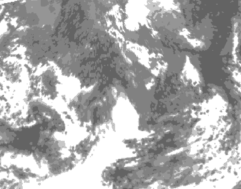 GDPS total cloud 144 hour forecast chart for Canada based on 2025/10/20 0000Z data