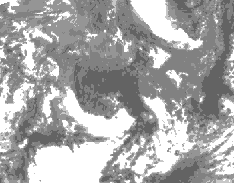 GDPS total cloud 204 hour forecast chart for Canada based on 2025/10/20 0000Z data