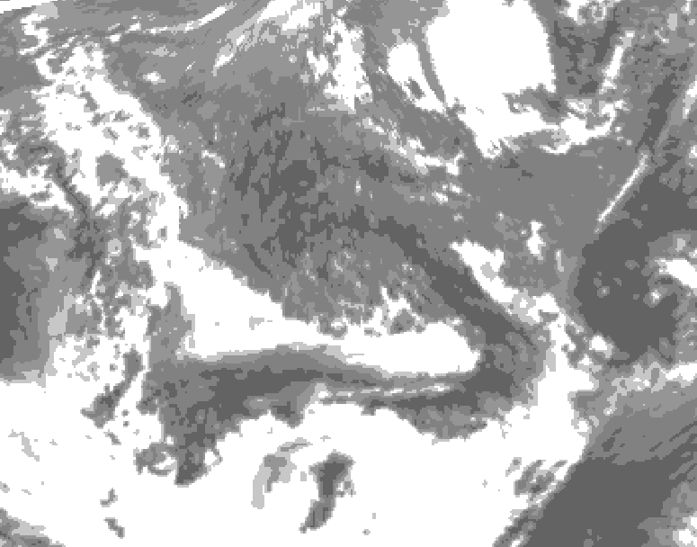 GDPS total cloud 228 hour forecast chart for Canada based on 2025/10/20 0000Z data