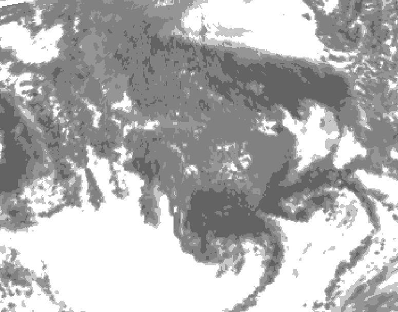 GDPS total cloud 030 hour forecast chart for Canada based on 2025/10/20 1200Z data