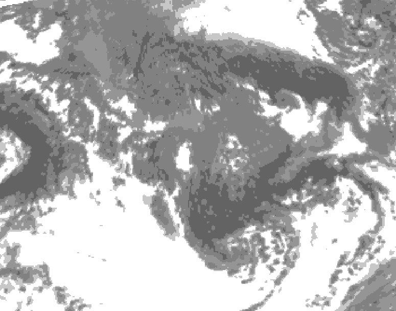 GDPS total cloud 036 hour forecast chart for Canada based on 2025/10/20 1200Z data