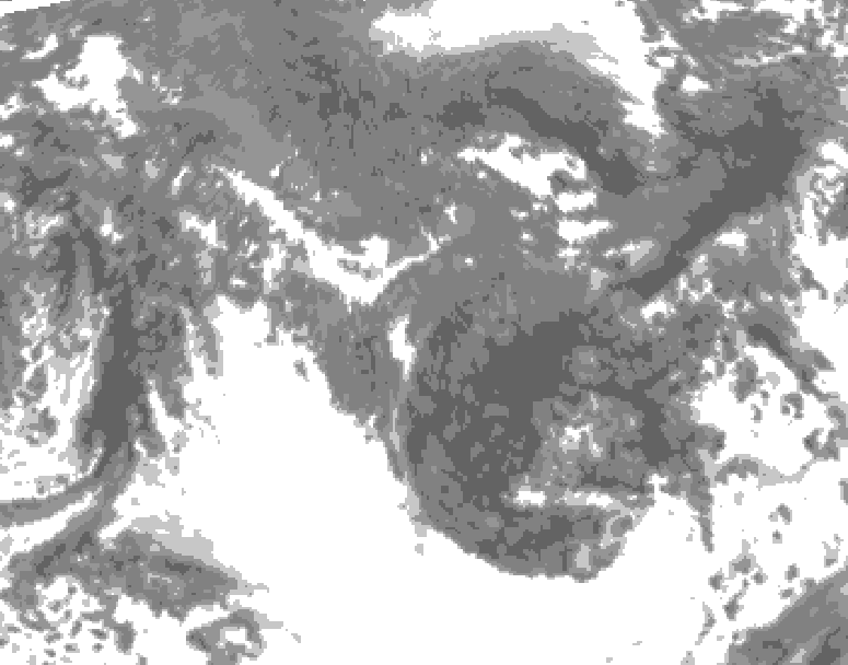 GDPS total cloud 054 hour forecast chart for Canada based on 2025/10/20 1200Z data