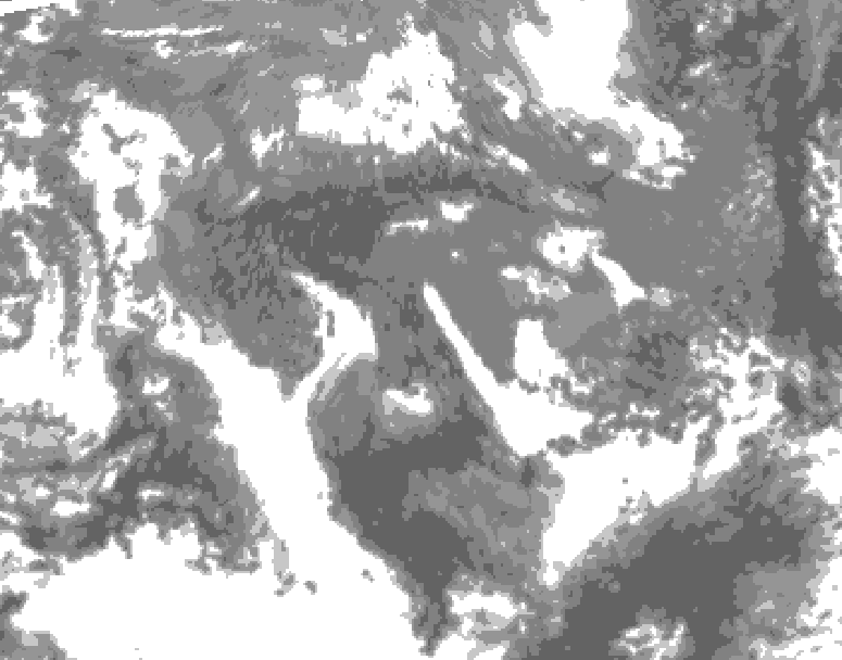 GDPS total cloud 180 hour forecast chart for Canada based on 2025/10/20 1200Z data