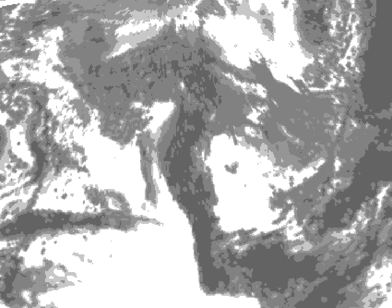GDPS total cloud 216 hour forecast chart for Canada based on 2025/10/20 1200Z data