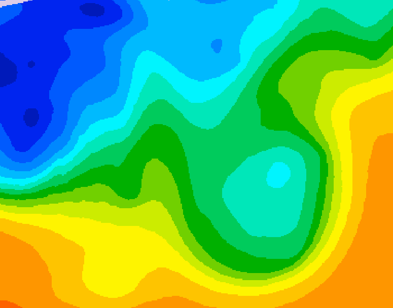 GDPS 500 millibar geopotential height 066 hour forecast chart for Canada based on 2025/10/21 0000Z data
