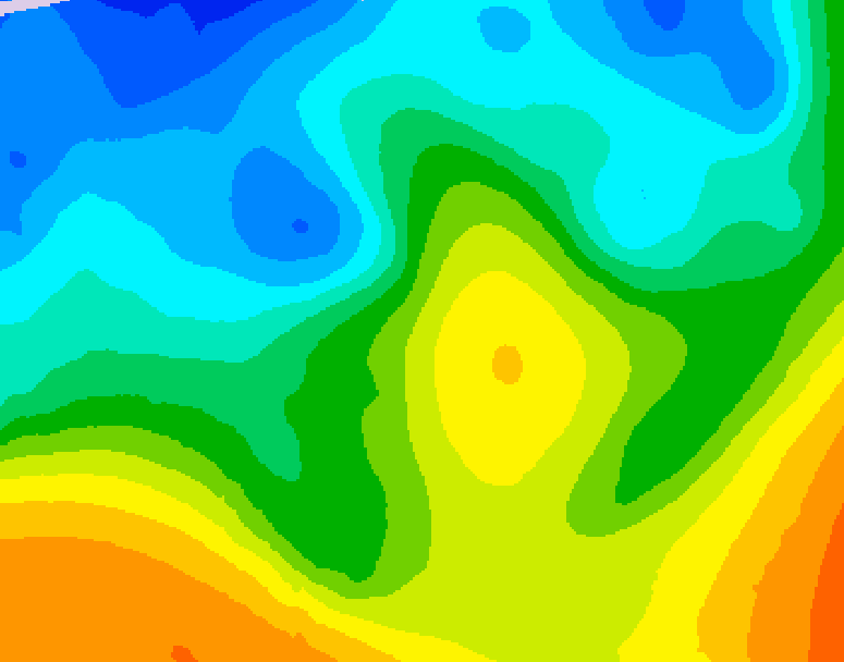 GDPS 500 millibar geopotential height 192 hour forecast chart for Canada based on 2025/10/21 0000Z data