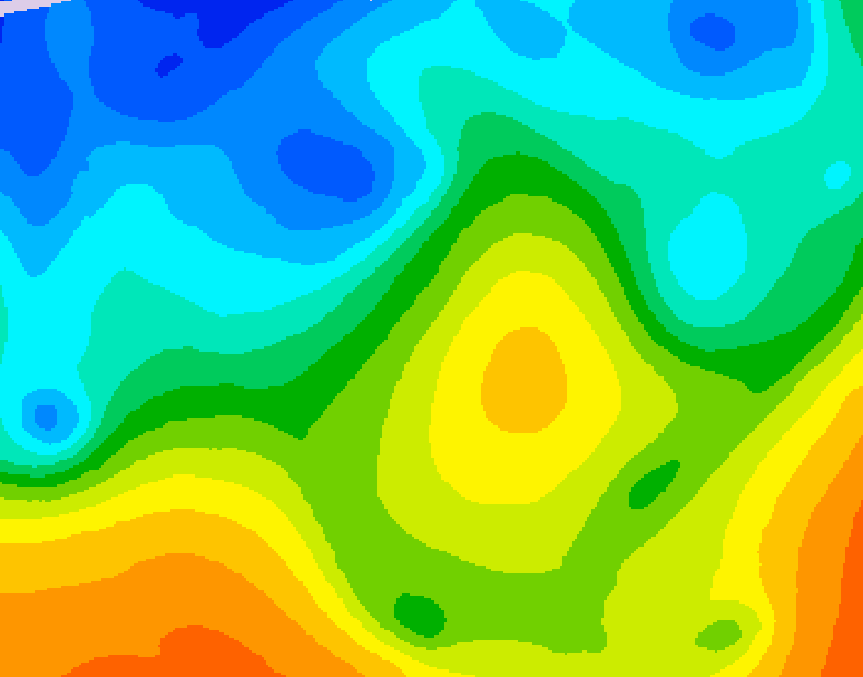 GDPS 500 millibar geopotential height 204 hour forecast chart for Canada based on 2025/10/21 0000Z data