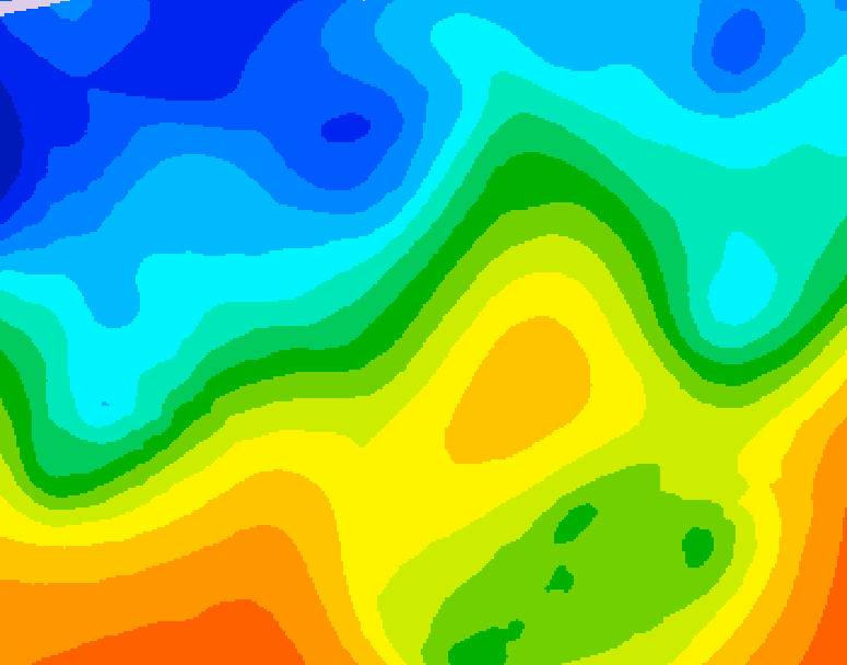 GDPS 500 millibar geopotential height 216 hour forecast chart for Canada based on 2025/10/21 0000Z data