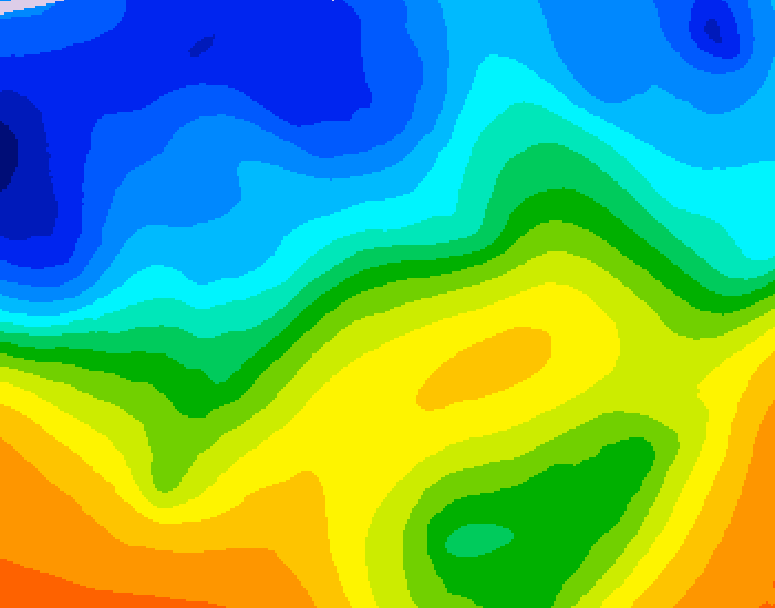 GDPS 500 millibar geopotential height 234 hour forecast chart for Canada based on 2025/10/21 0000Z data
