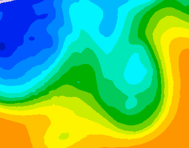 GDPS 500 millibar geopotential height 072 hour forecast chart for Canada based on 2025/10/21 1200Z data