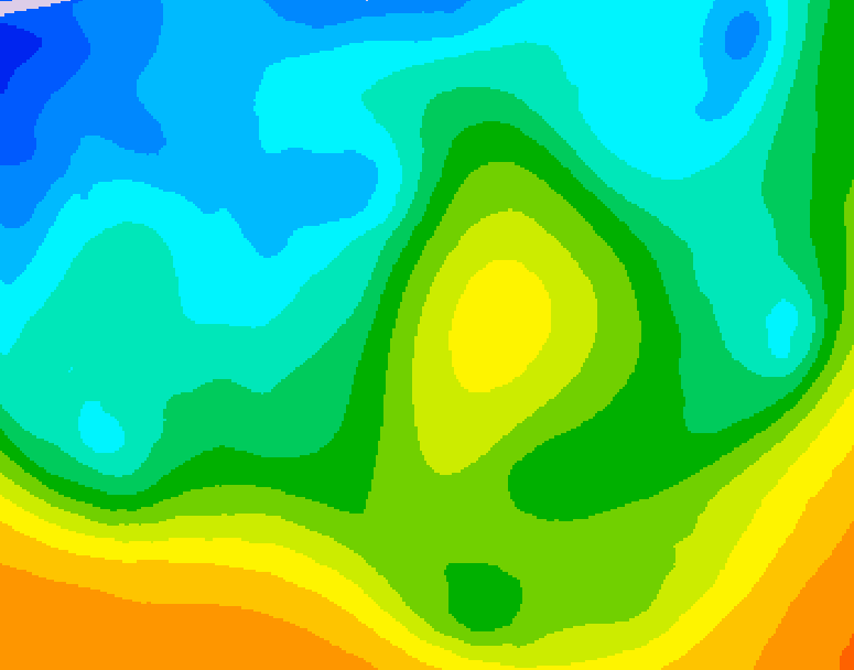 GDPS 500 millibar geopotential height 192 hour forecast chart for Canada based on 2025/10/21 1200Z data