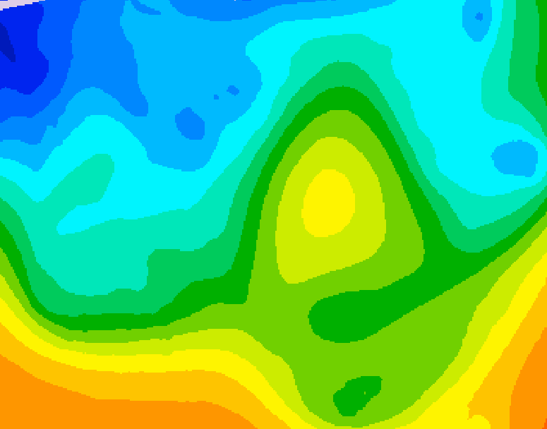 GDPS 500 millibar geopotential height 204 hour forecast chart for Canada based on 2025/10/21 1200Z data