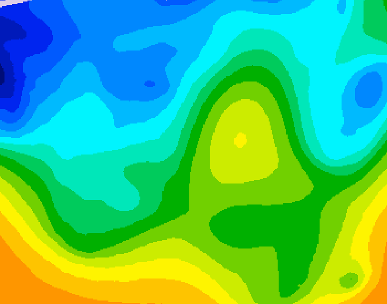 GDPS 500 millibar geopotential height 216 hour forecast chart for Canada based on 2025/10/21 1200Z data