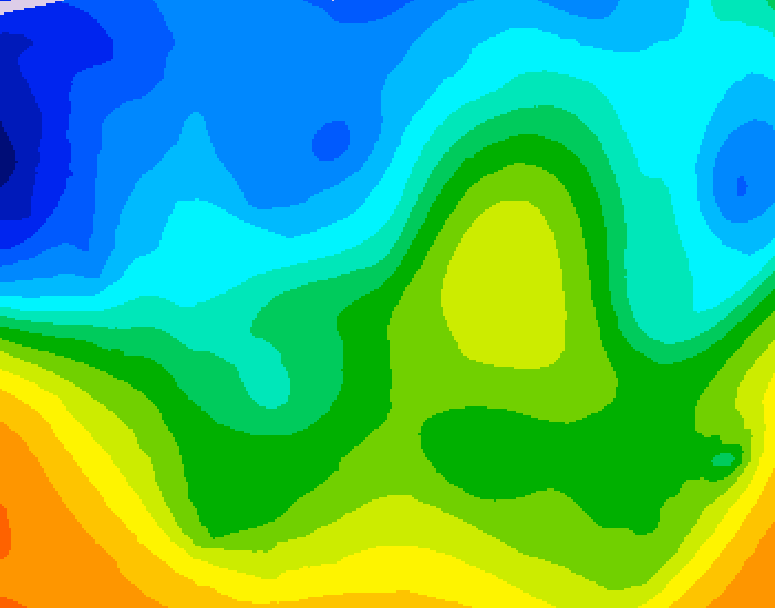 GDPS 500 millibar geopotential height 228 hour forecast chart for Canada based on 2025/10/21 1200Z data