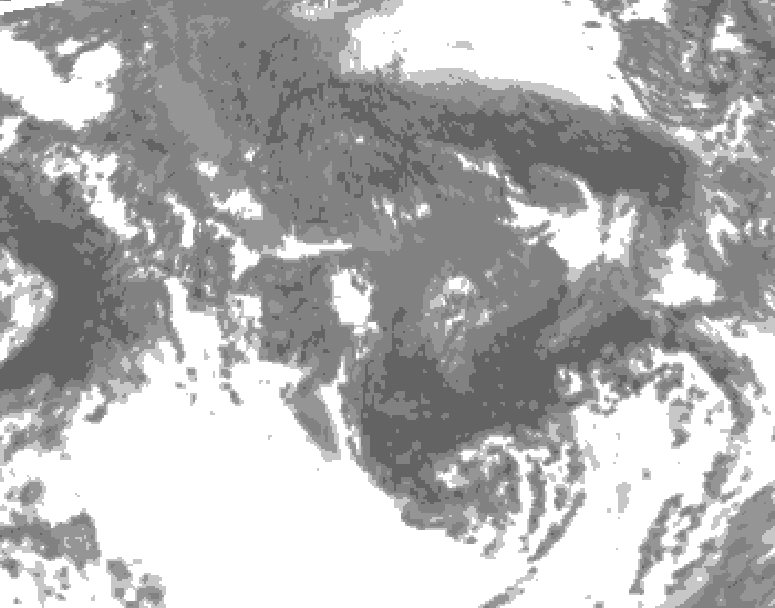 GDPS total cloud 024 hour forecast chart for Canada based on 2025/10/21 0000Z data