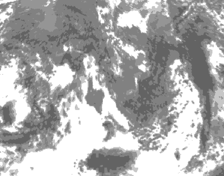 GDPS total cloud 096 hour forecast chart for Canada based on 2025/10/21 0000Z data