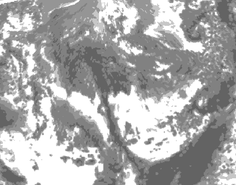 GDPS total cloud 180 hour forecast chart for Canada based on 2025/10/21 0000Z data