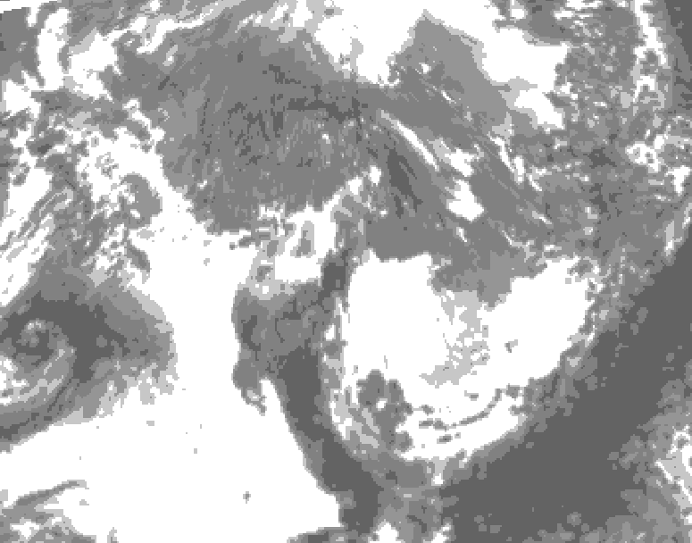 GDPS total cloud 204 hour forecast chart for Canada based on 2025/10/21 0000Z data