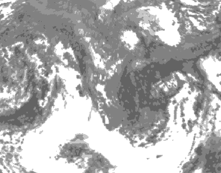 GDPS total cloud 060 hour forecast chart for Canada based on 2025/10/21 1200Z data