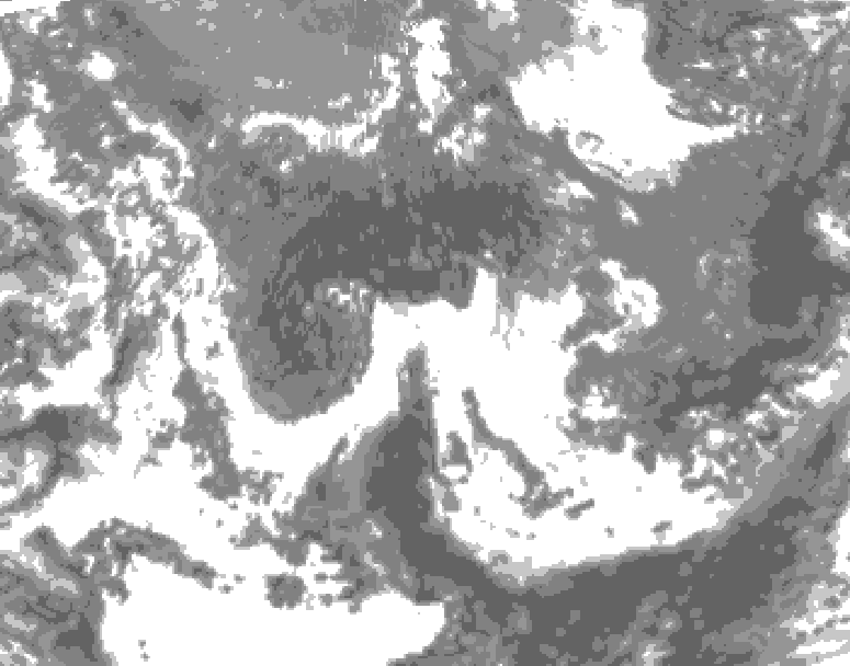 GDPS total cloud 168 hour forecast chart for Canada based on 2025/10/21 1200Z data