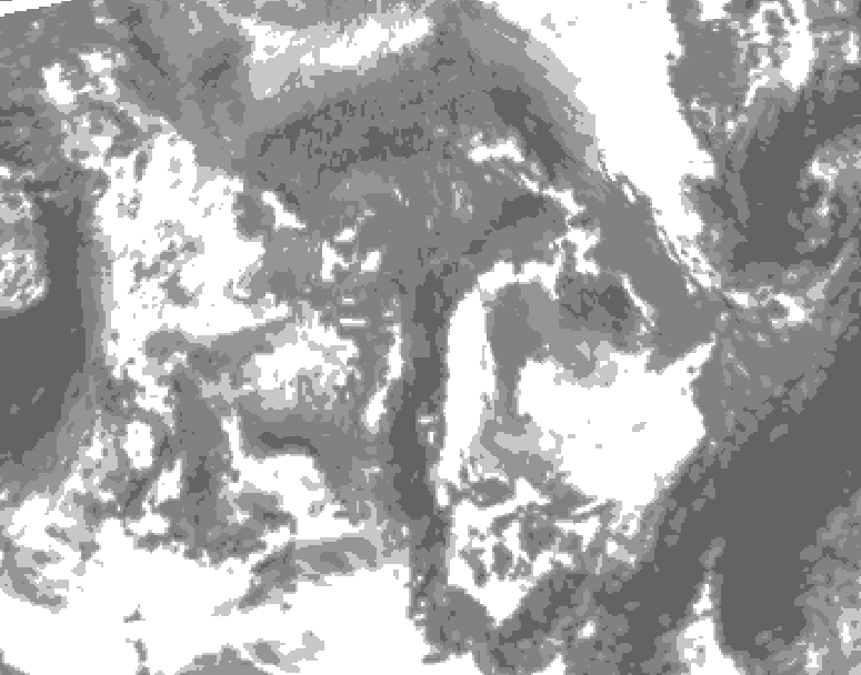 GDPS total cloud 216 hour forecast chart for Canada based on 2025/10/21 1200Z data