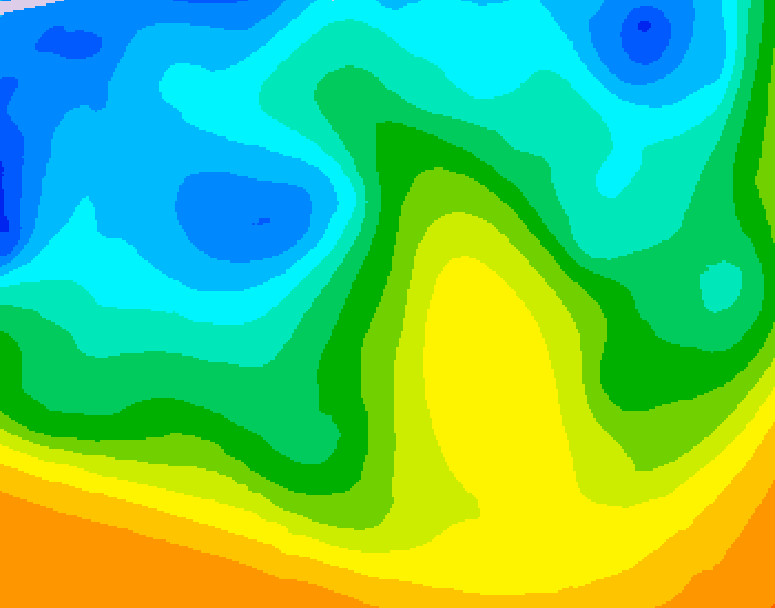 GDPS 500 millibar geopotential height 168 hour forecast chart for Canada based on 2025/10/22 0000Z data