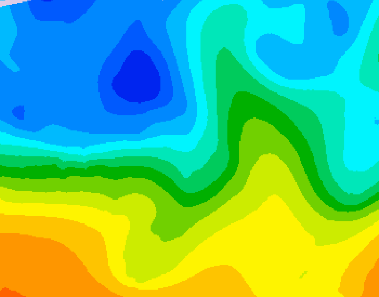 GDPS 500 millibar geopotential height 216 hour forecast chart for Canada based on 2025/10/22 0000Z data