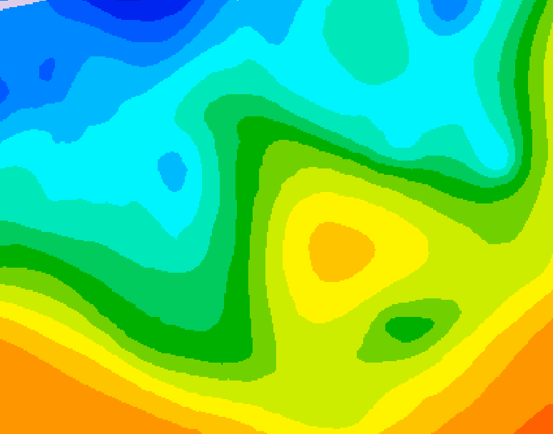 GDPS 500 millibar geopotential height 144 hour forecast chart for Canada based on 2025/10/22 1200Z data