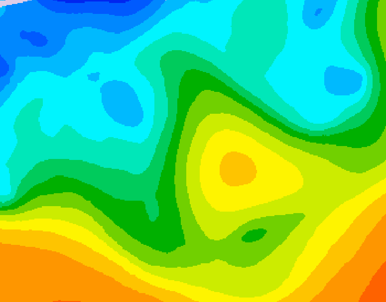 GDPS 500 millibar geopotential height 156 hour forecast chart for Canada based on 2025/10/22 1200Z data