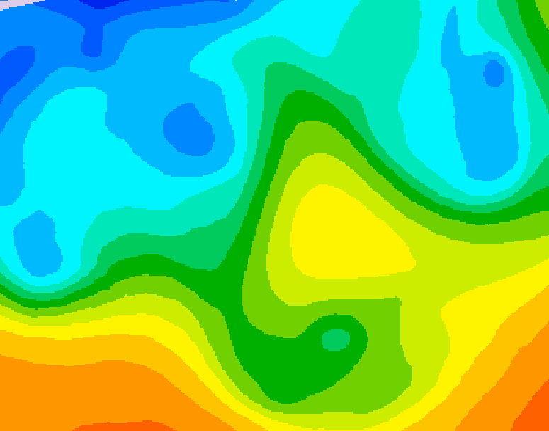GDPS 500 millibar geopotential height 168 hour forecast chart for Canada based on 2025/10/22 1200Z data