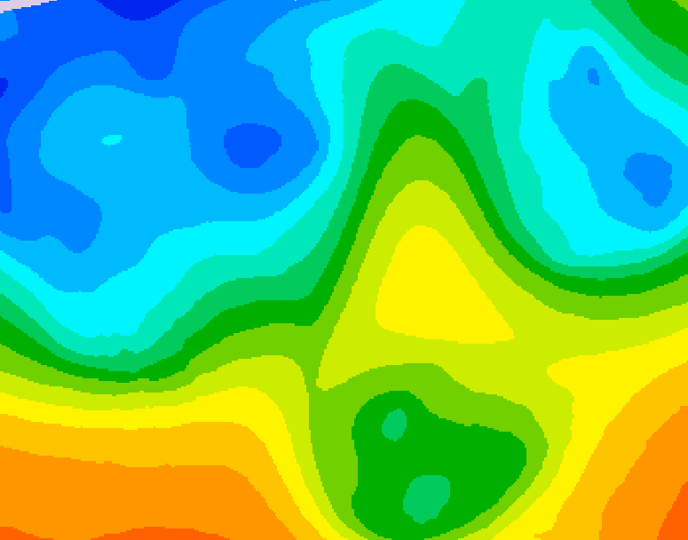 GDPS 500 millibar geopotential height 180 hour forecast chart for Canada based on 2025/10/22 1200Z data