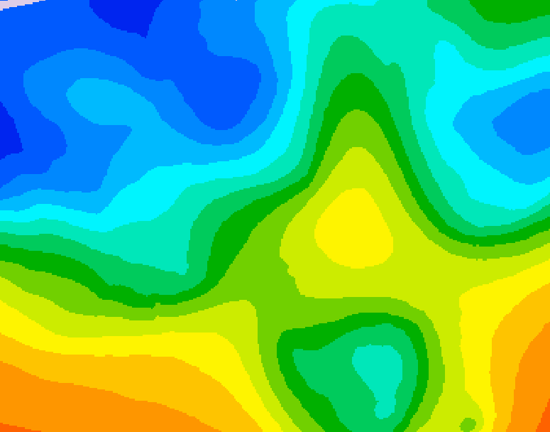 GDPS 500 millibar geopotential height 192 hour forecast chart for Canada based on 2025/10/22 1200Z data