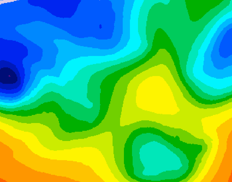 GDPS 500 millibar geopotential height 204 hour forecast chart for Canada based on 2025/10/22 1200Z data