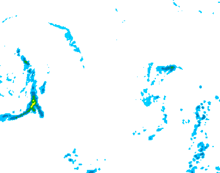 GDPS precipitation 048 hour forecast chart for Canada based on 2025/10/22 0000Z data