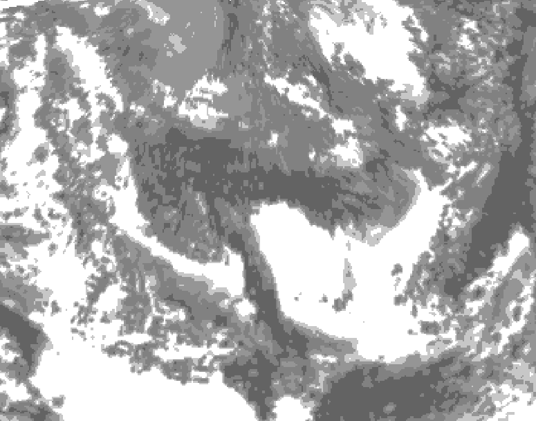 GDPS total cloud 144 hour forecast chart for Canada based on 2025/10/22 0000Z data