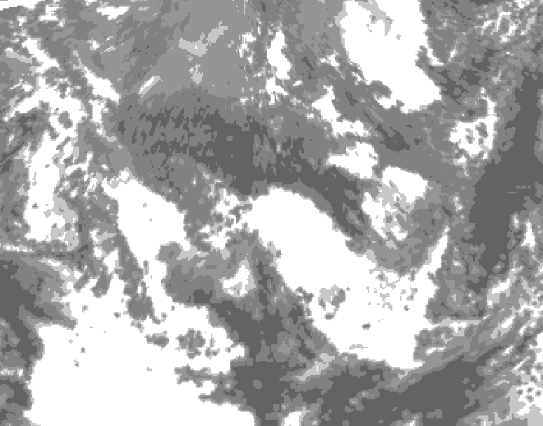 GDPS total cloud 156 hour forecast chart for Canada based on 2025/10/22 0000Z data