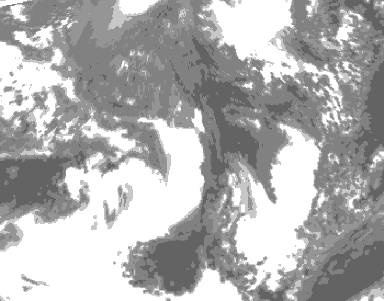 GDPS total cloud 216 hour forecast chart for Canada based on 2025/10/22 0000Z data