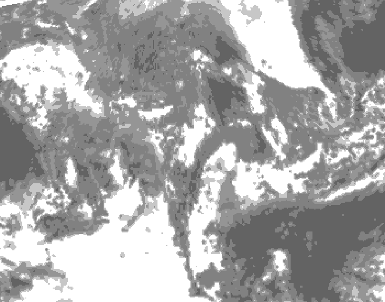 GDPS total cloud 192 hour forecast chart for Canada based on 2025/10/22 1200Z data