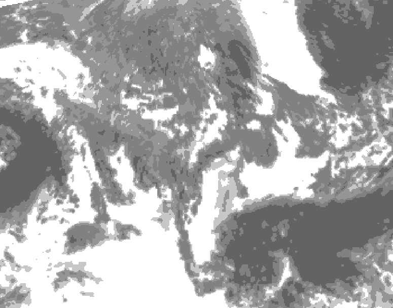 GDPS total cloud 198 hour forecast chart for Canada based on 2025/10/22 1200Z data