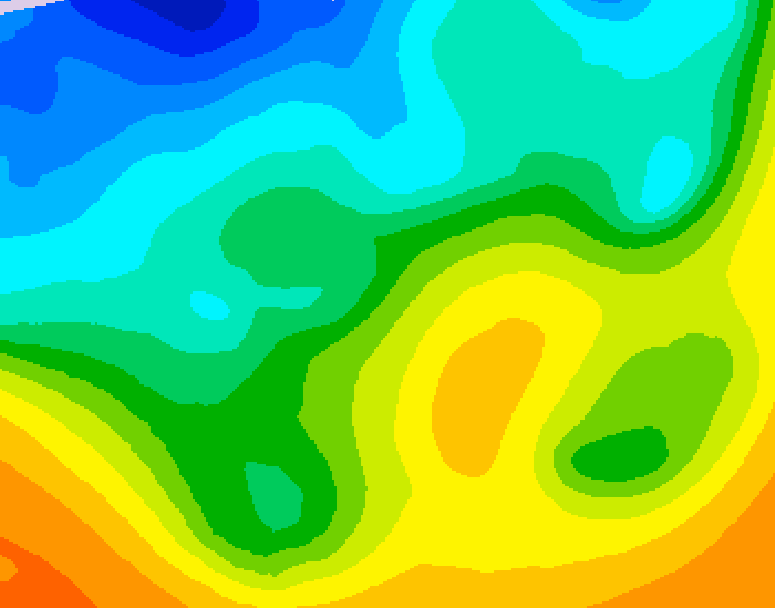 GDPS 500 millibar geopotential height 120 hour forecast chart for Canada based on 2025/10/23 0000Z data