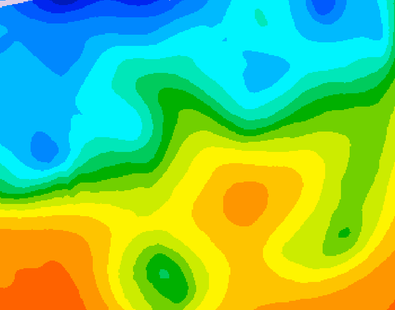 GDPS 500 millibar geopotential height 144 hour forecast chart for Canada based on 2025/10/23 0000Z data