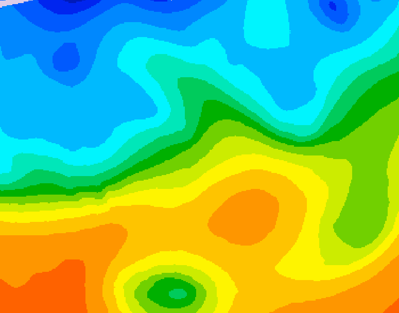 GDPS 500 millibar geopotential height 156 hour forecast chart for Canada based on 2025/10/23 0000Z data